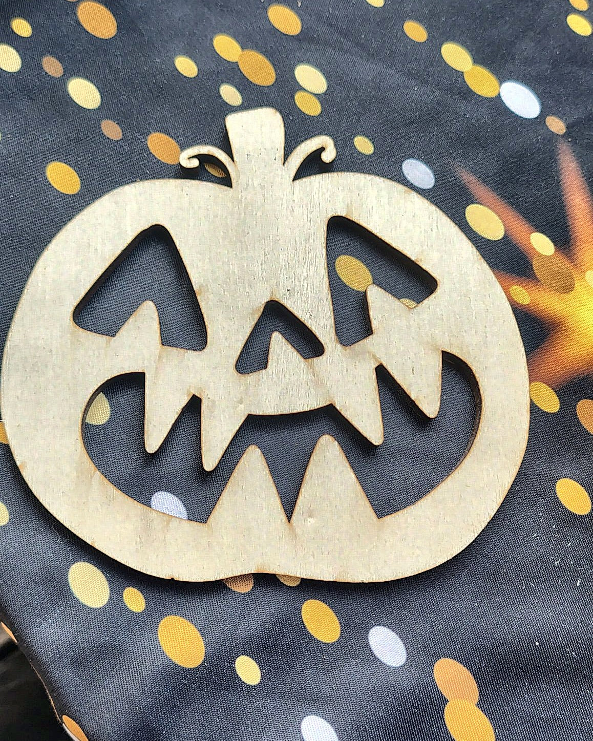 Sous-verres Citrouille Halloween en bois – Lot de 4
