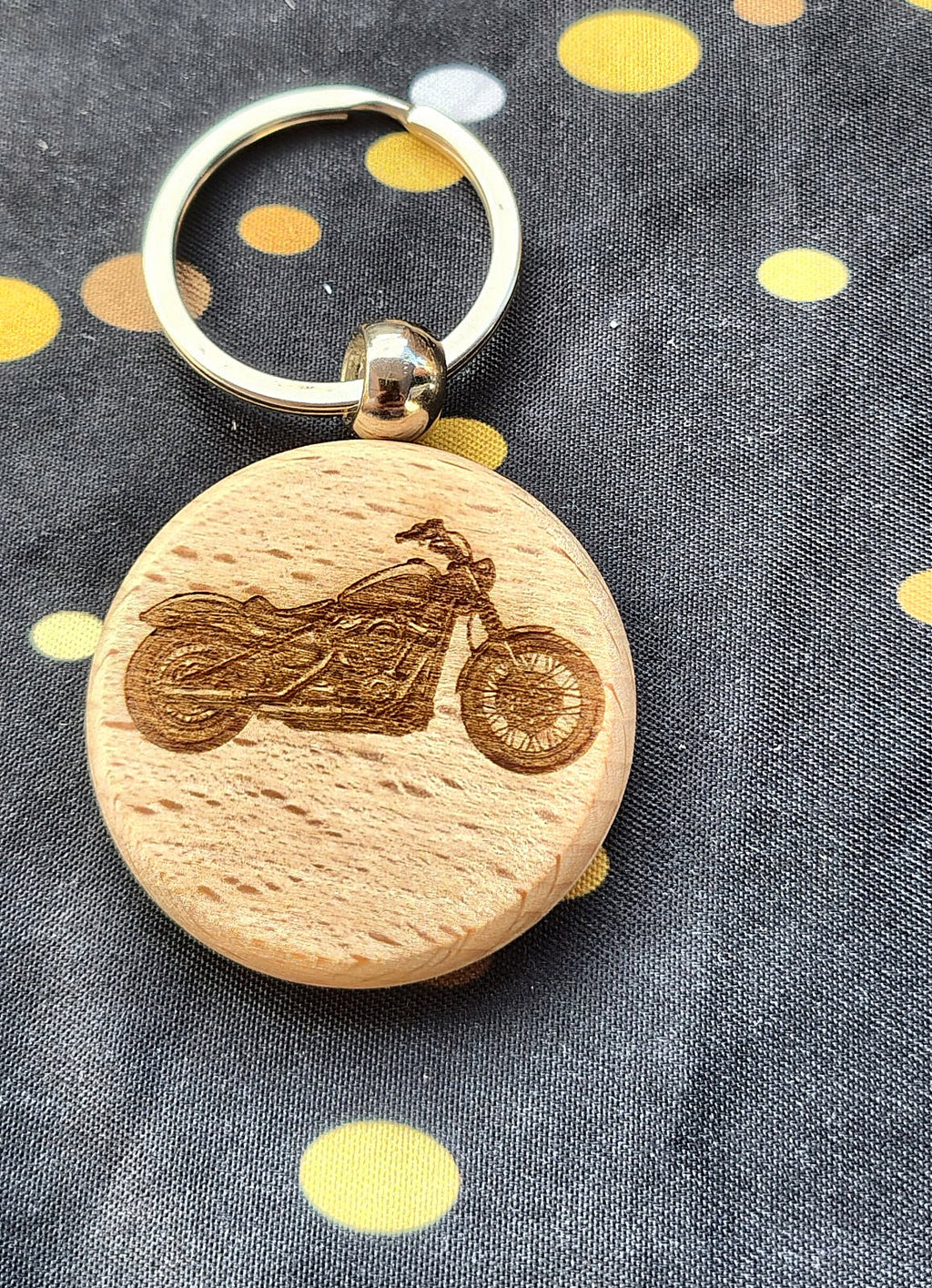 Porte-clé personnalisé gravé en bois